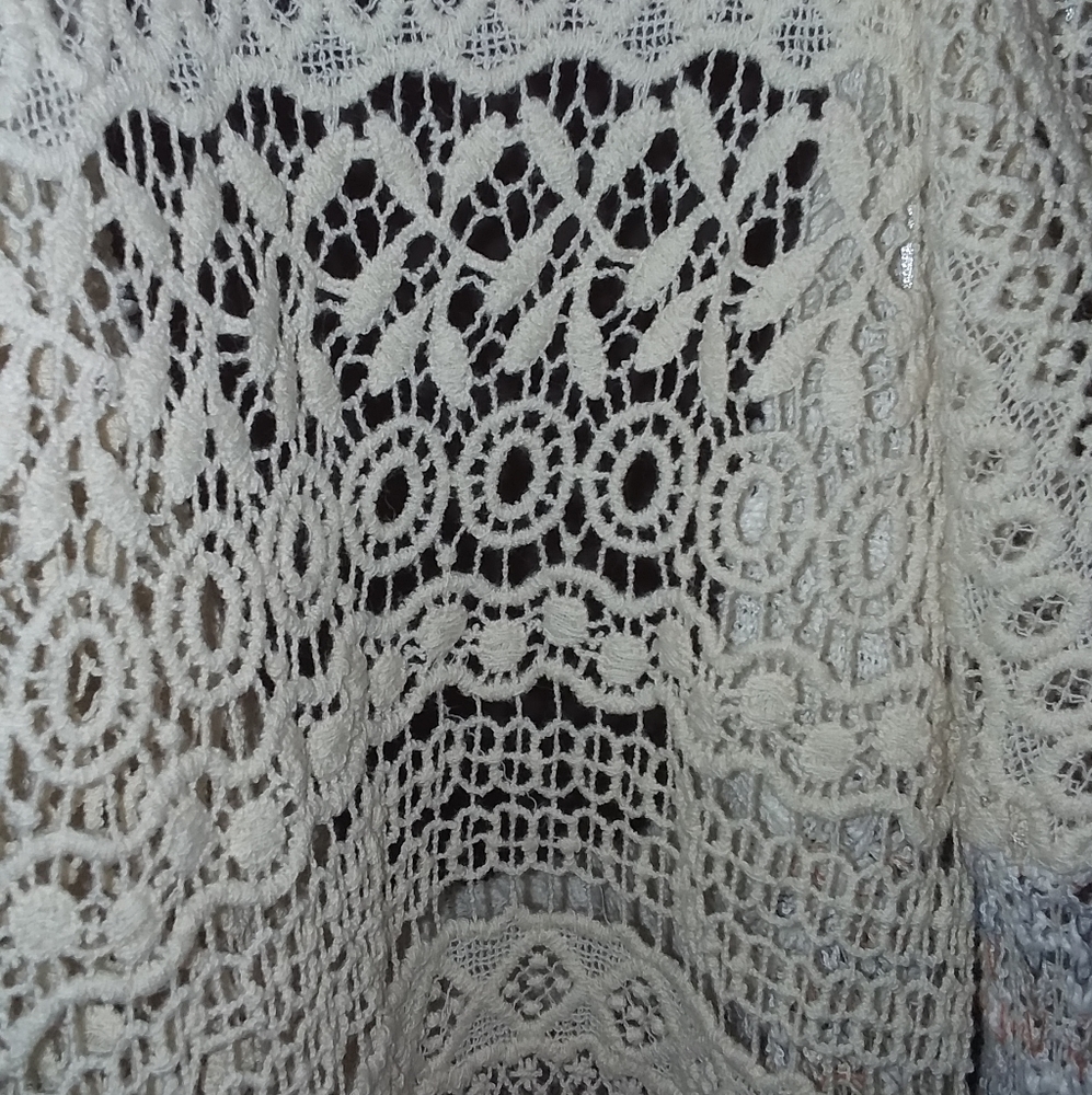 NWOT Mudd knit sweater with crochet back- oversized loose fit - Picture 7 of 8